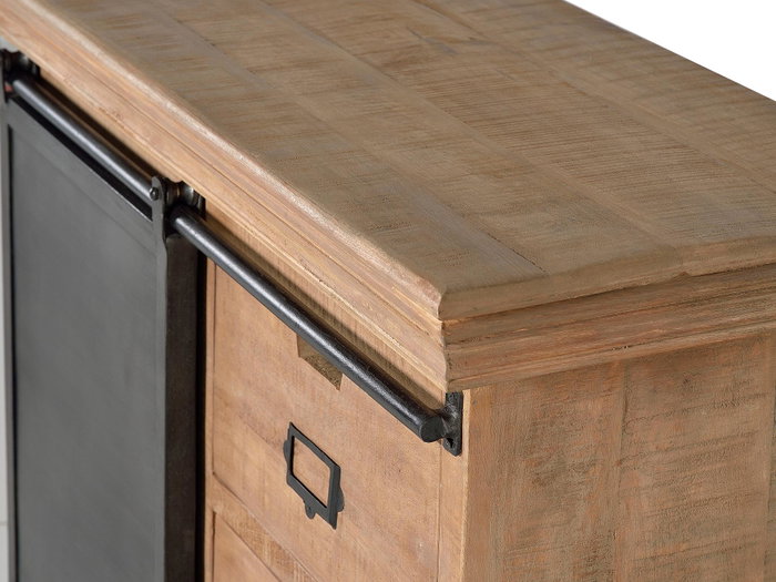 GINER Y COLOMER Cómoda de estilo industrial en madera de mango y metal